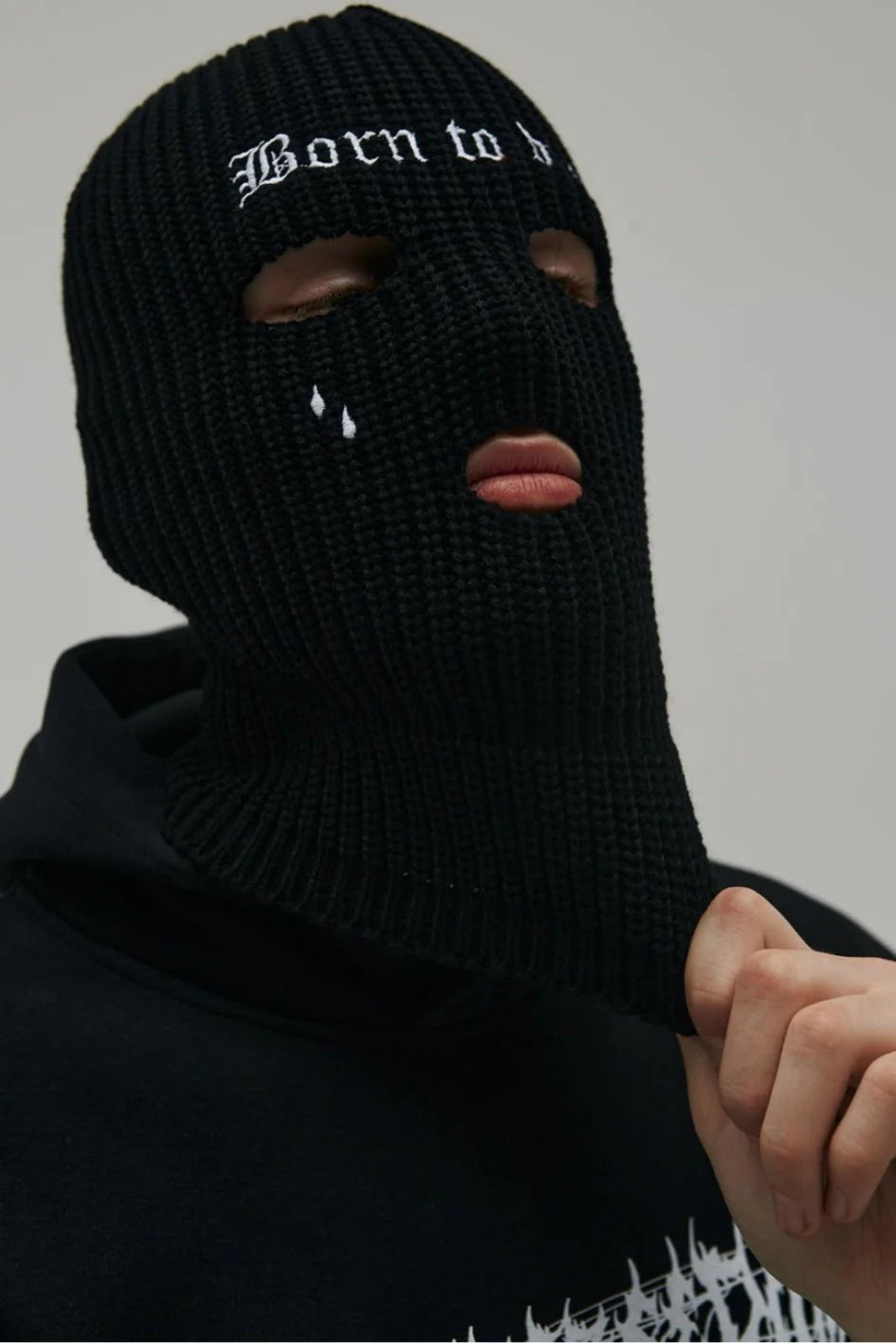Knitted Balaclava "Tears"