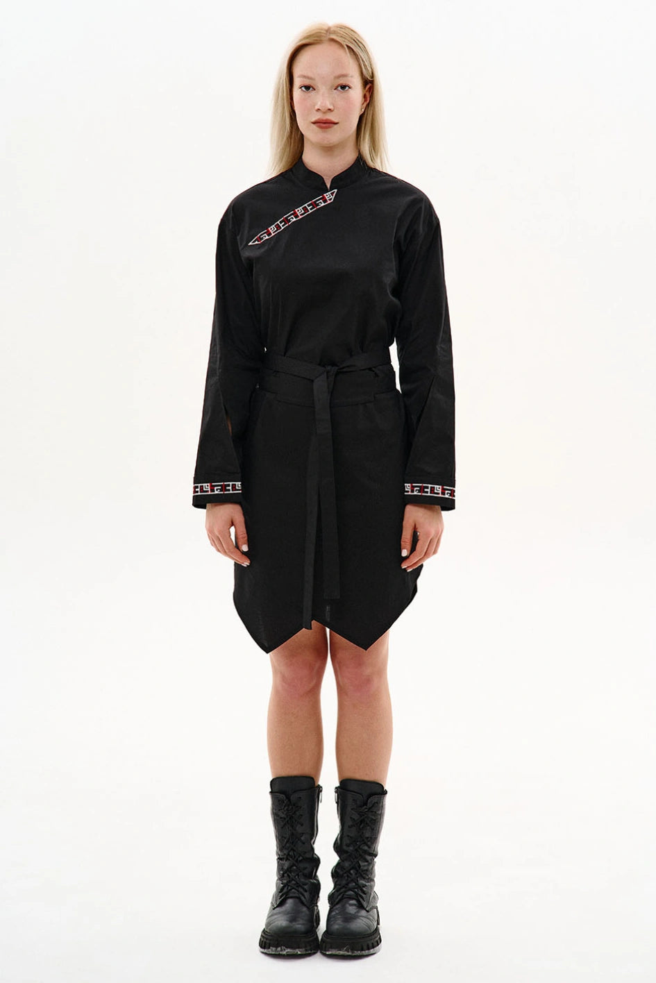 Oversized shirt dress with belt “Umi”