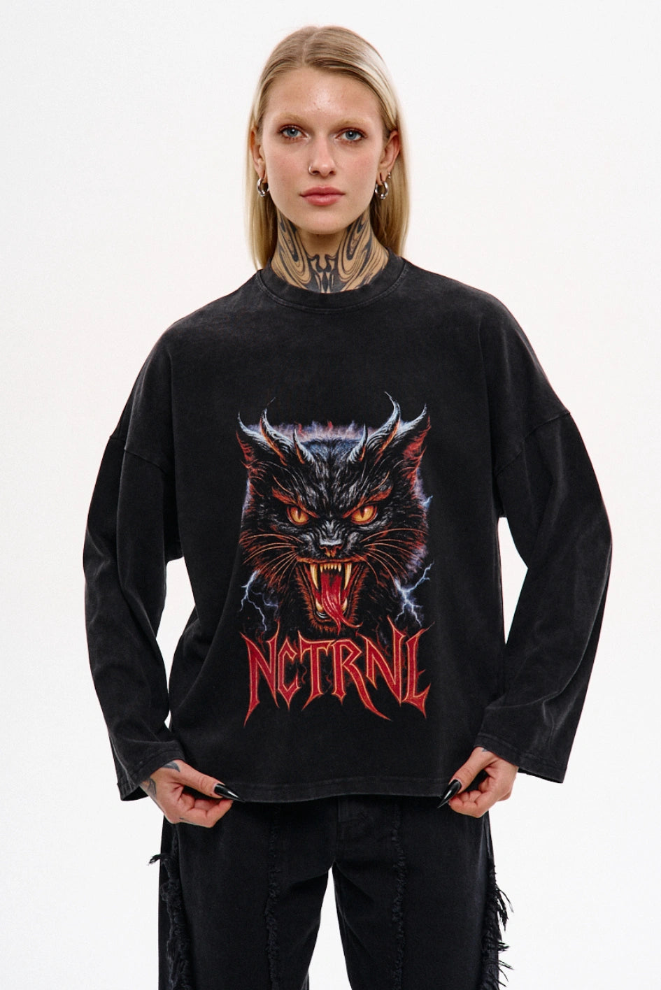 Longsleeve NCTRNL “Angry Cat”
