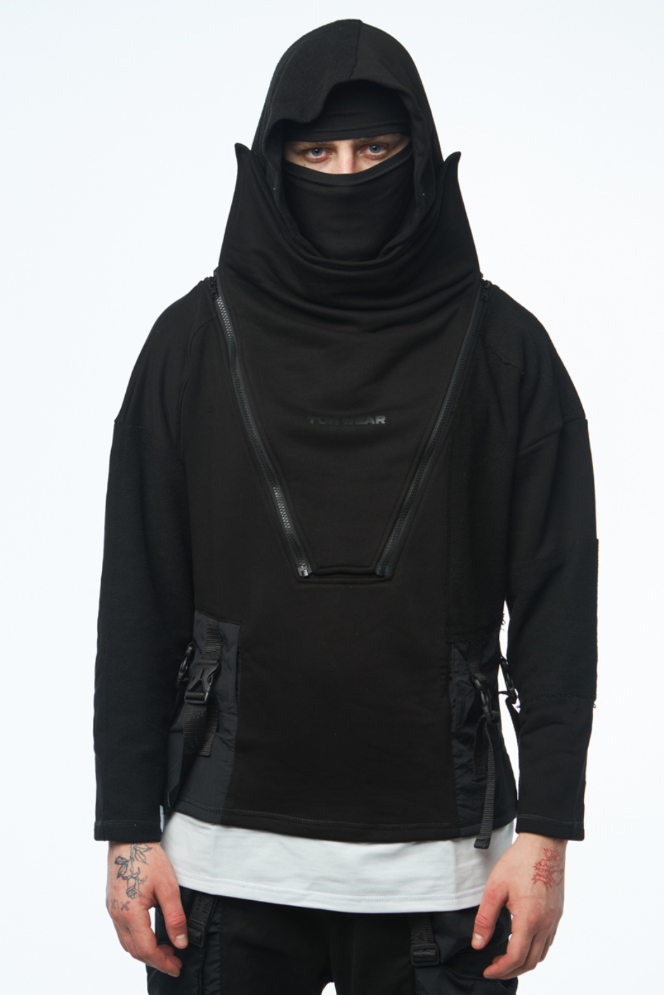 Hoodie with T-Shirt Layering Effect "SM-2407"