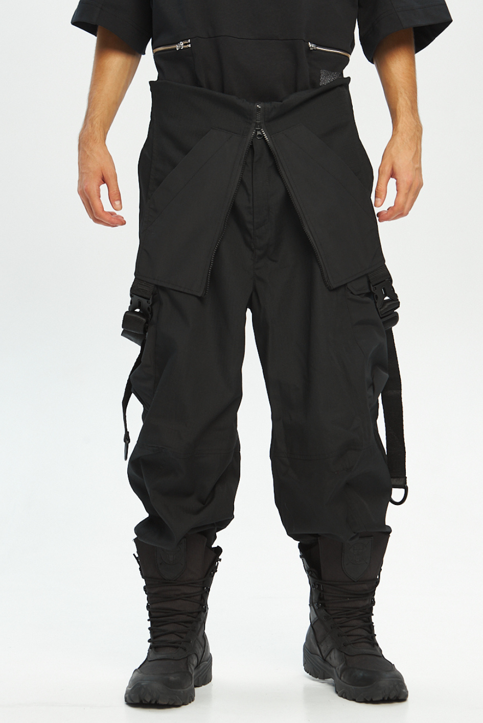 Cargo Overall Pants “Raven”