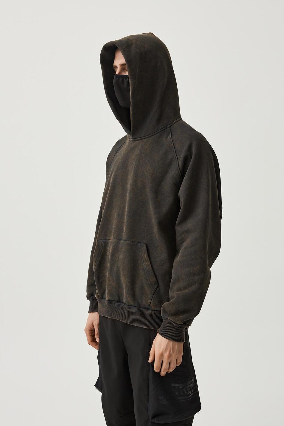Oversized Washed-Effect Hoodie