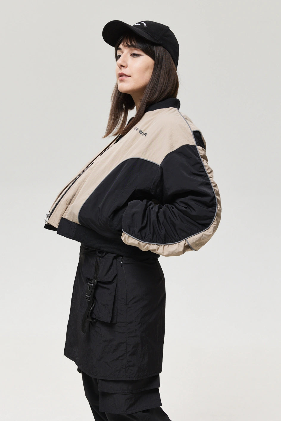 Bomber jacket with reflective piping "Astra"