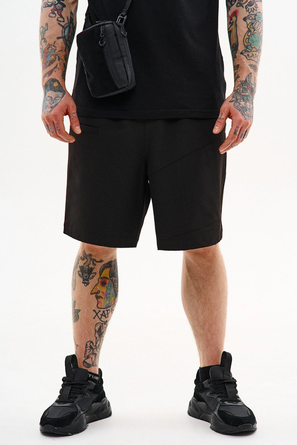 Nylon shorts with prints “Kaze”