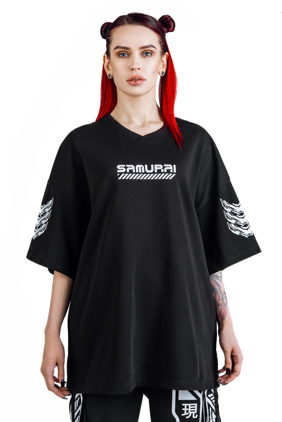 Women’s oversized kimono T-shirt with prints "Arasaka”