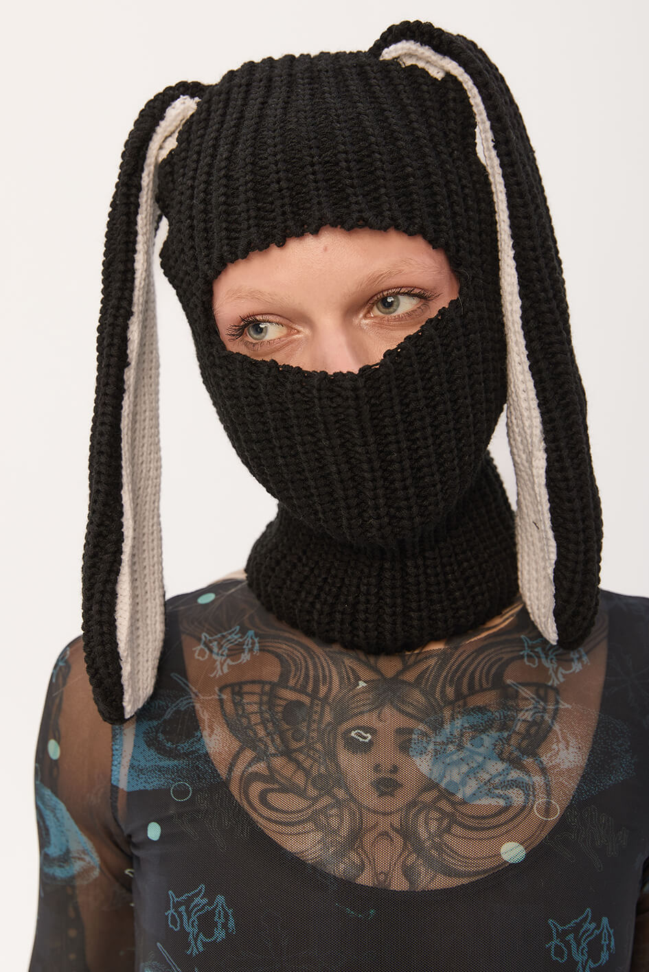 Knitted Balaclava "Bunny"