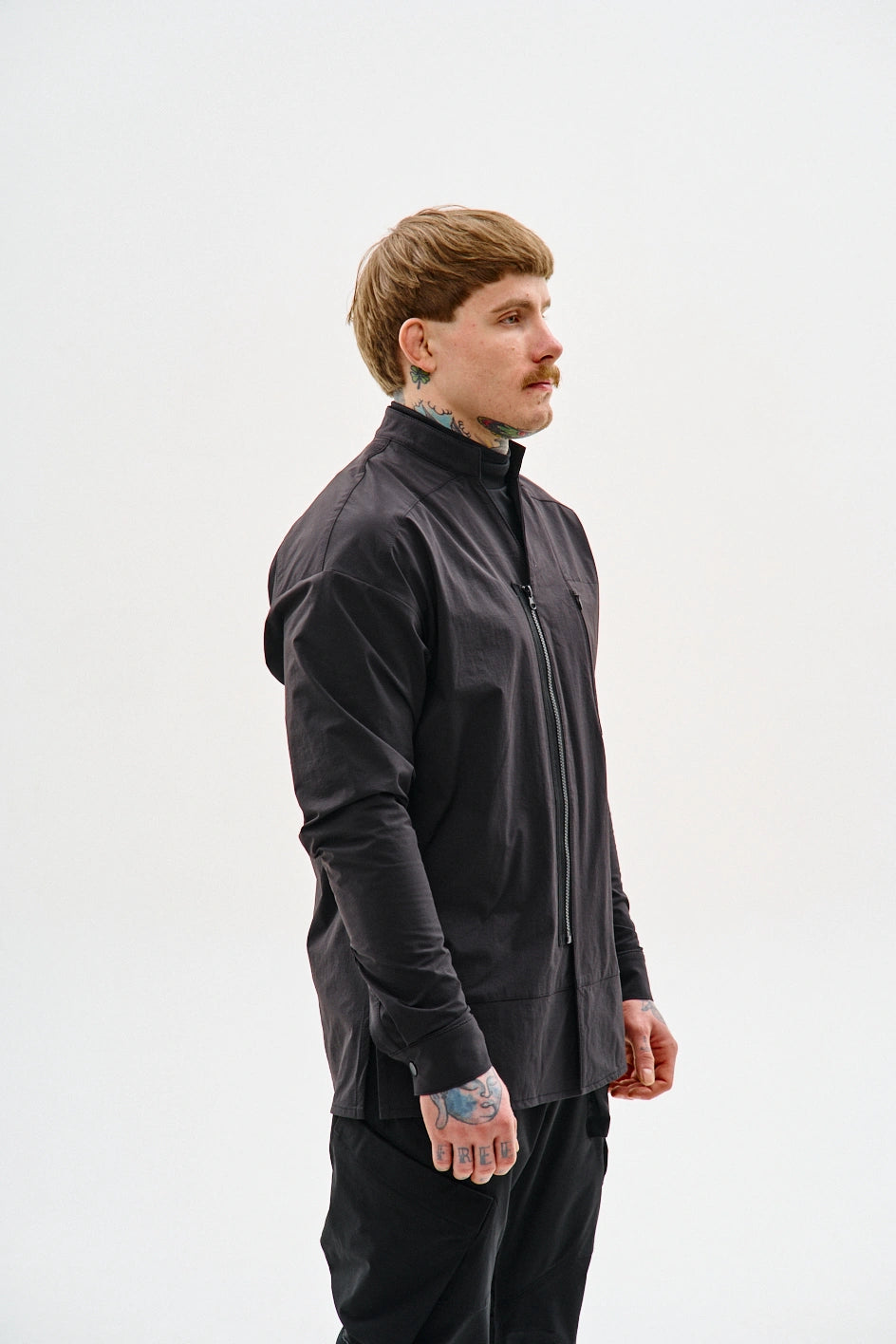 Nylon zip-up shirt “Tokugawa”