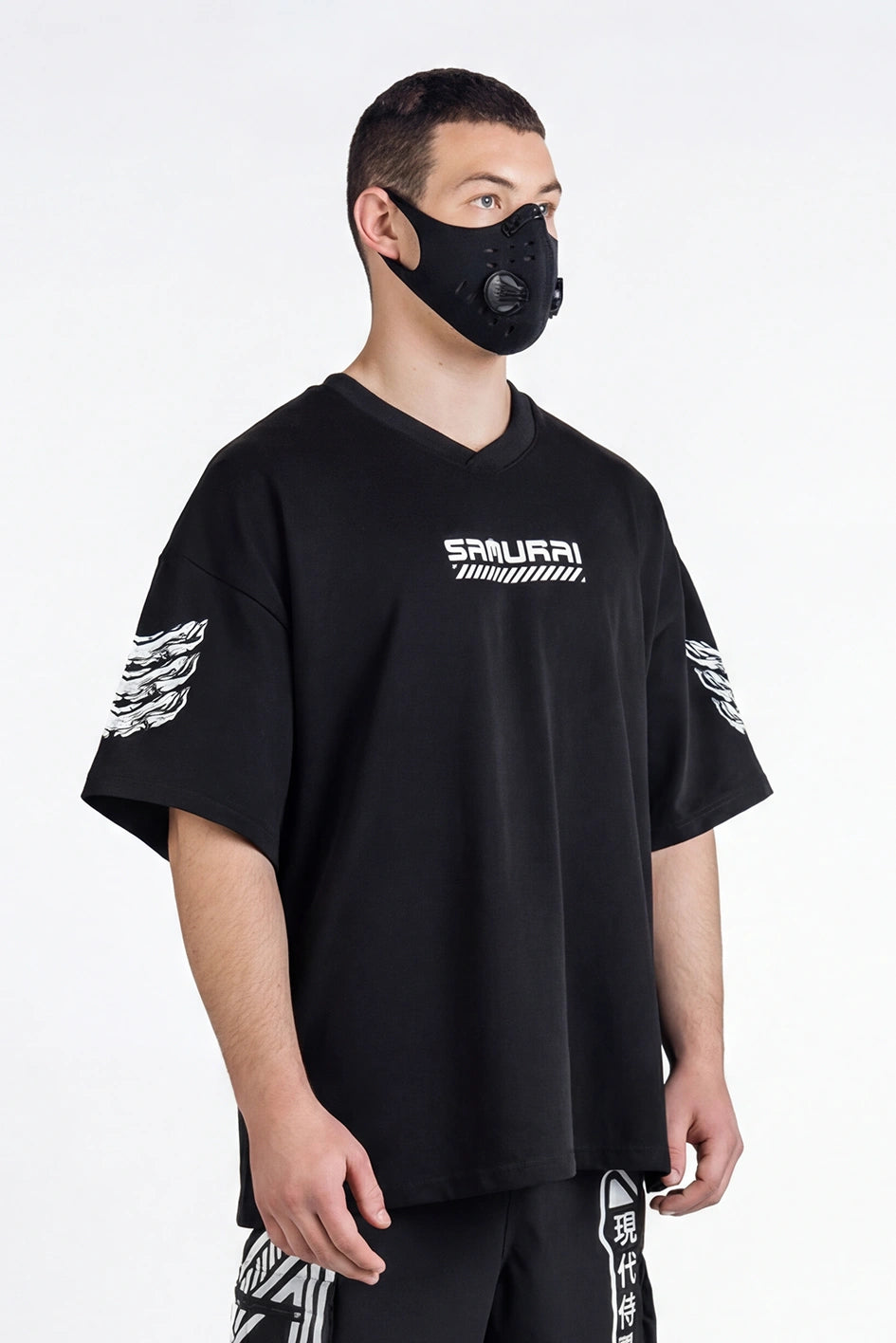 Oversized kimono T-shirt with prints “Arasaka”
